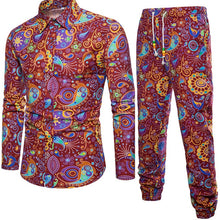 Load image into Gallery viewer, Vintage Floral Party Suits Man Long Sleeve Clothing Classic Chinese Style Printed Shirt Pants And Shirts Set Men Casual Clothes