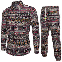 Load image into Gallery viewer, Vintage Floral Party Suits Man Long Sleeve Clothing Classic Chinese Style Printed Shirt Pants And Shirts Set Men Casual Clothes