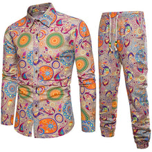 Load image into Gallery viewer, Vintage Floral Party Suits Man Long Sleeve Clothing Classic Chinese Style Printed Shirt Pants And Shirts Set Men Casual Clothes
