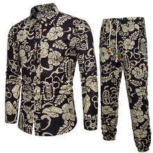 Load image into Gallery viewer, Vintage Floral Party Suits Man Long Sleeve Clothing Classic Chinese Style Printed Shirt Pants And Shirts Set Men Casual Clothes
