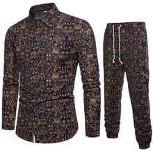 Load image into Gallery viewer, Vintage Floral Party Suits Man Long Sleeve Clothing Classic Chinese Style Printed Shirt Pants And Shirts Set Men Casual Clothes

