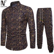 Load image into Gallery viewer, Vintage Floral Party Suits Man Long Sleeve Clothing Classic Chinese Style Printed Shirt Pants And Shirts Set Men Casual Clothes
